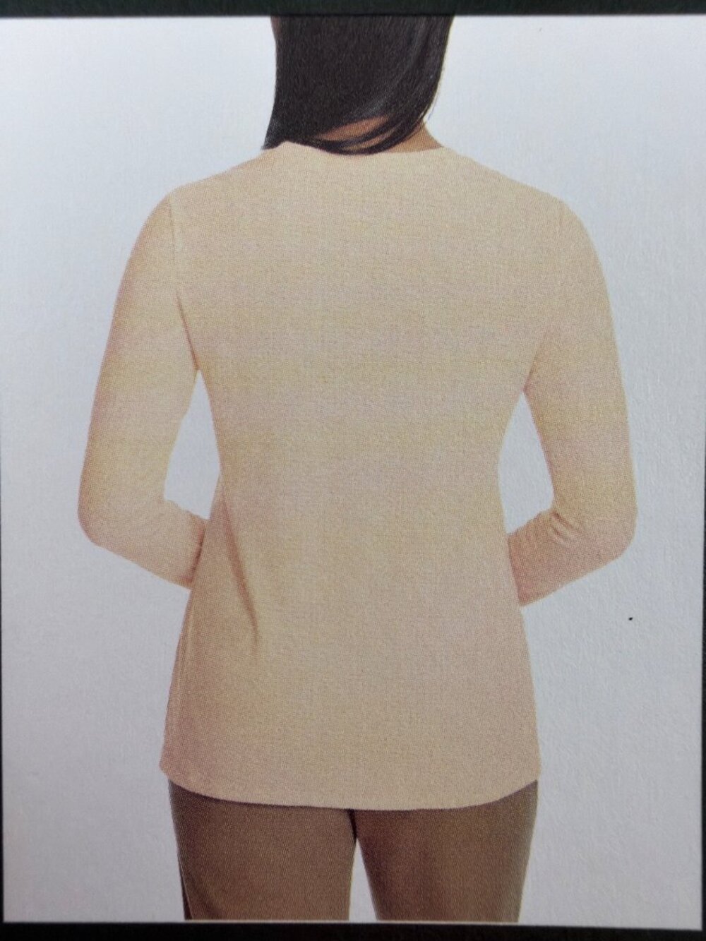 G.H. Bass & Co. Textured Henley Top In Tan - Women - Small Size - Long Sleeve Ca - Picture 4 of 4